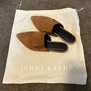 Jenni Kayne Suede Mules, Saddle, 38 EUR, 8 US